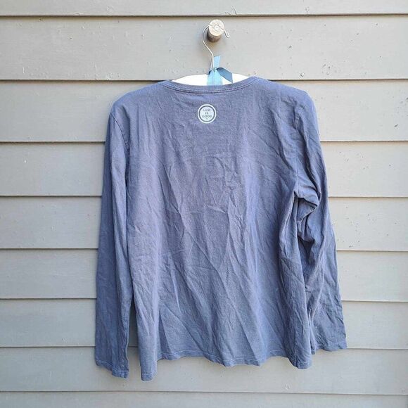 Life is Good "Believe There is Good" Navy Long Sleeve Tee size Medium - Picture 2 of 13